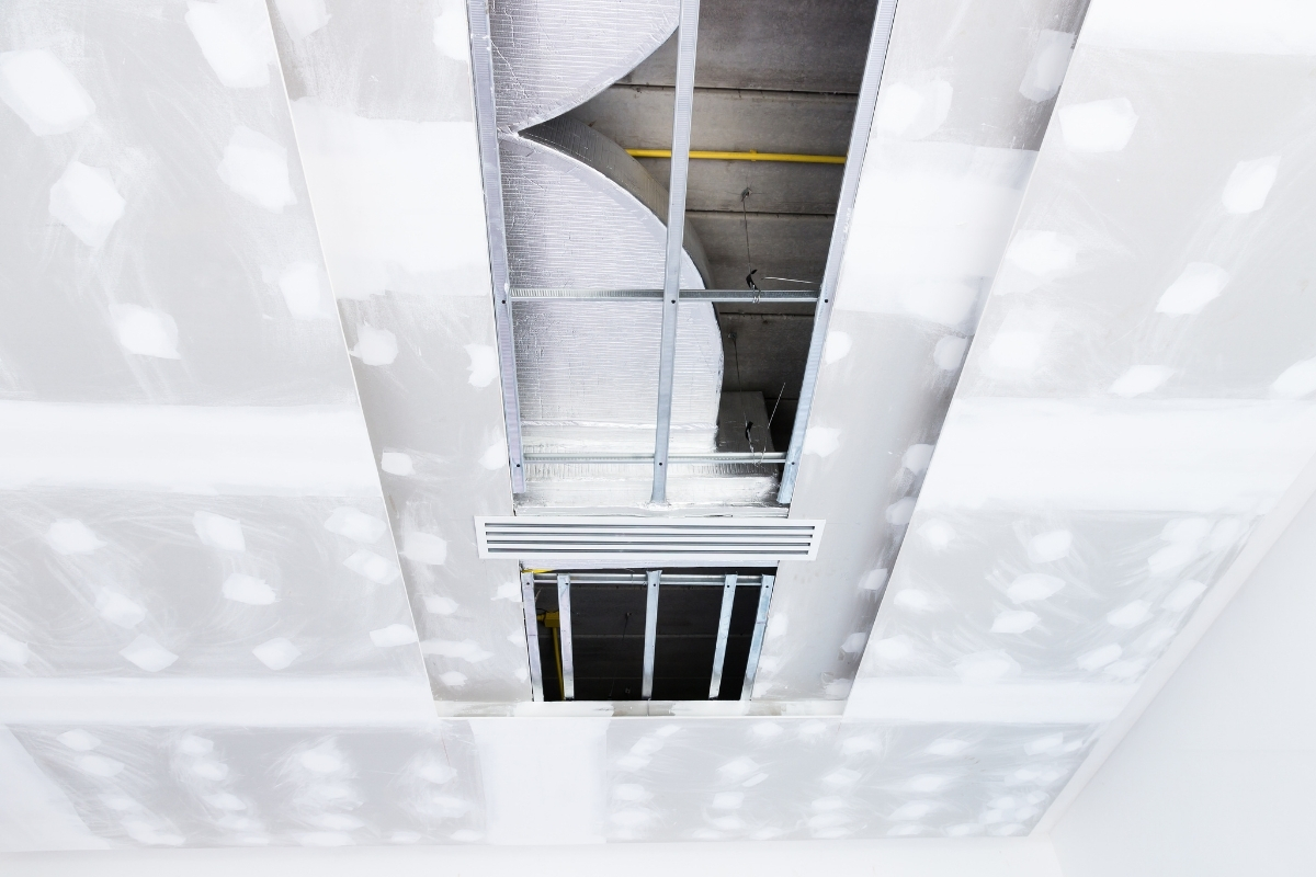 plaster ceiling to hide wiring
